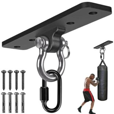 Imagem de Kipika Gancho de saco pesado – Suporte de gancho de aço resistente, suporte de gancho de viga de madeira para montagem na parede do teto para kickboxing, muay thai e equipamentos de ginástica em casa