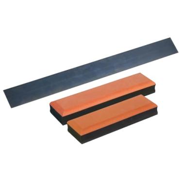 Imagem de Pintando Carro, Kit 2 Taco Lixador 7x23cm-7 X 28cm (Meia Folha) E Regua Quantidade de cascalhos:0;Cor:Laranja