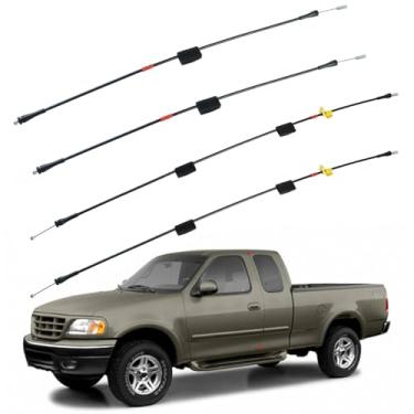 Imagem de Cabos de trava superior e inferior da porta traseira compatíveis com F150 1997-2003 Heritage F150 2004 F250 1997-1999 Kit de reparo de cabos de trava superior e inferior para porta traseira esquerda e
