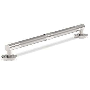 Imagem de AmeriLuck Barra de apoio de segurança de banho de 3,5 x 61 cm com aderência antiderrapante em conformidade com ADA, capacidade de carga de 226,8 kg, geleira, aço inoxidável escovado de níquel