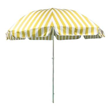 Imagem de Guarda-chuva de jardim Guarda-chuva de pátio listrado Guarda-chuva de praia dobrável automático Grande tenda ao ar livre Comercial Cabo longo Guarda-chuva de publicidade Base preenchível
