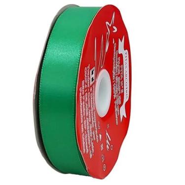 Imagem de Fita de Cetim Trader 22mm N5 com 50 Metros, COR 134 VERDE BANDEIRA, 50