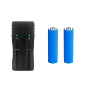 Imagem de Kit Carregador Duplo 2 Slot Bateria 26650, 18650 E 2 Bateria Bateria G