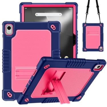 Imagem de Sozengba Onn 11 Capa para tablet Pro 2024, capa protetora resistente com alça de ombro para crianças, capa protetora para Walmart Onn Tablet Pro 11 polegadas 2024 Modelo: 100146660 (azul marinho/rosa)