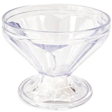 Imagem de Taça Sobremesa Acrílico Sorvete Doce Festa Transparente 130ml - LSC To