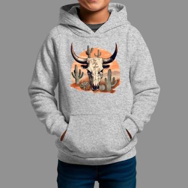 Imagem de Moletom Canguru Infantil Basico Casual Tecido Macio Cabeça Boi - RodLi