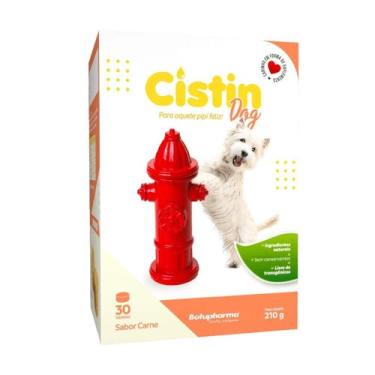 Imagem de CISTIN DOG 210G COM 30 TABlETES SABOR CARNE PARA CÃES - BOTUPHARMA