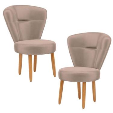 Imagem de Kit 2 Cadeiras Decorativa para Penteadeira Maquiagem Sala de Jantar Ca