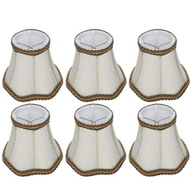 Imagem de MUNEFE pequenos abajures clipe, estilo europeu, abajur de mesa, acessório de abajur de tecido para lâmpada de lustre e14