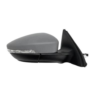 Imagem de DACOLWZING Conjunto de espelho retrovisor elétrico, vidro aquecido, seta, 6 fios, compatível com JETTA 2011-2018(Gray Right)