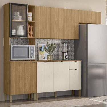 Imagem de Armário de Cozinha Completa MDF 9 Portas Vert Plus - Kit's Paraná, Fre