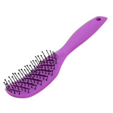 Imagem de Escova de massagem no couro cabeludo para mulheres | Curly Curved Shaped Quick Dry | Design ergonômico Home Salon Styling Tools (04)