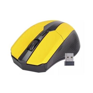 Imagem de Mouse Sem Fio 1600 Dpi Rf 2,4ghz Ergonômico Usb  - COUNTERTECH, AMAREL