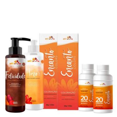 Imagem de Kit Beleza Ruiva Encanto Colors Ruivo Doce de Leite - Base 7 Completo