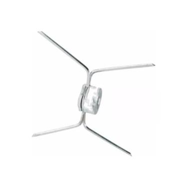 Imagem de Garfo Gancho Espeto Duplo Assar Frango Frangueira Wts, Prata, Unico