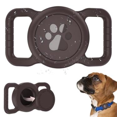 Imagem de SANKALA Suporte de coleira para cães AirTag, [1 unidade] Suporte impermeável para AirTag, protetor de silicone para Apple Air Tag para coleira de animais de estimação - Serve para todas as coleiras de