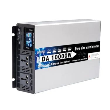 Imagem de 48V TO 110V,Inversor de onda senoidal pura de 10000 W DC12 V 24 V 48 V 60 V 72 V para 110 V/220 V CA Inversor de energia para carro com soquete CA duplo e visor LCD Muito