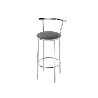 Imagem de Banqueta Cozinha Cromada Redonda - Mônaco Alta 70cm Flape