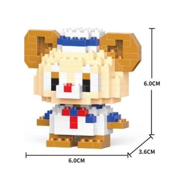 Imagem de Brinquedo Blocos de Montar Infantil Brinquedo Educativo Animais De Bri