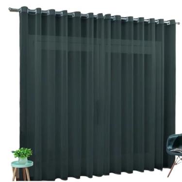 Imagem de Cortina De Sem Forro Para Sala E Quarto (6.00x2.80)(6.00x2.50)(6.00x2.20)(6.00x2.00)(Preto,6,00x2,50)