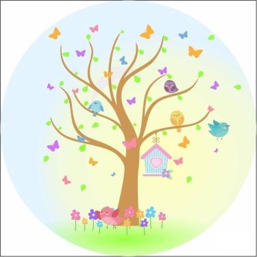 Imagem de Painel Redondo 3D Sublimado Jardim Frd-3084