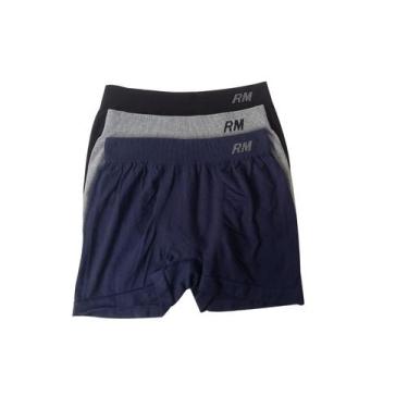 Imagem de Cueca Boxer DelRio Sem Costura em Algodão Kit 04 Peças, Sortidas, G
