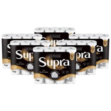 Imagem de Kit Papel Higiênico Folha Tripla Bracell Supra 72 Rolos 20m