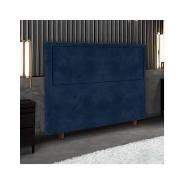 Imagem de Cabeceira para Cama Box King Size Portobel Evelyn com Revestimento em Suede – 195cm de largura