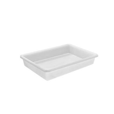 Imagem de Bandeja Multiuso Organizador Cozinha Plastico Branco 7L - PLASUTIL