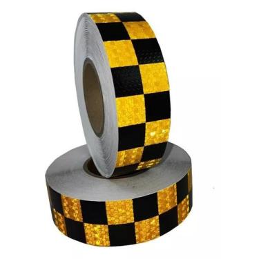 Imagem de Fita Adesiva Quadriculada Refletiva Seguranca Seta - Gadstore, 2m