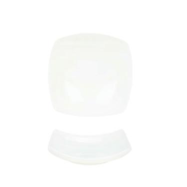 Imagem de Prato de salada em forma especial de cerâmica para casa criativo e delicado resistente a altas temperaturas - prato de salada de frutas branco puro de 18 cm