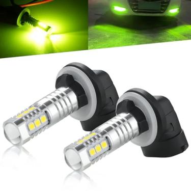 Imagem de KISLED Lâmpada De Farol Neblina Led 881, 889, 894, 896, 898, 886, Extremamente Brilhante, Com Projetor Drl Alta Potência, 3030 Chips Para Carros E Caminhões 862, 881L, 888, 881X, 894X H27, Verde Lim