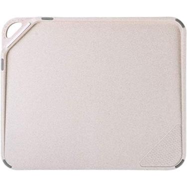 Imagem de Tábua De Cortar 27,7x 33,8x 1,5cm, Tábua De Cortar, Lavável Na Máquina De Lavar Louça, Parede De Suco, Fácil De Agarrar, Antiderrapante, Tábua De Cozinha Para Trigo, Chef, Prof, Beige