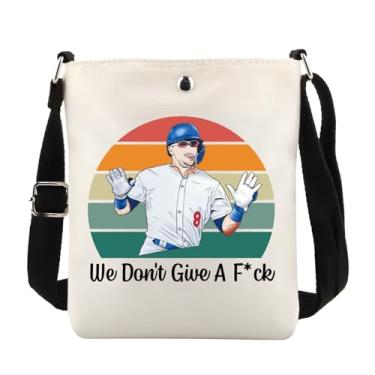 Imagem de PWHAOO Bolsa tiracolo para fãs de beisebol, presente para fãs de beisebol, bolsa de viagem, mercadoria esportiva rápida, We Don't Give a F* C