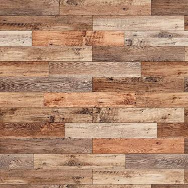 Imagem de Papel de Parede Adesivo Autocolante Estilo Madeira Ripas Decoração Quarto Sala 15 Metros