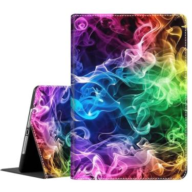 Imagem de Capa para iPad Mini 7 (A17 Pro) 2024/Mini 6 21.1 cm, Capa para iPad Mini 7ª/6ª, Suporte Inteligente Multi-Ângulo Auto Sleep/Wake para iPad Mini 8,3 polegadas, 7ª geração, Rainbow Smoke