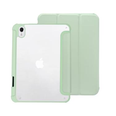 Imagem de WAYIFON Capa fina híbrida para iPad mini 7 (A17 Pro, 7ª geração) 2024/iPad mini 6 (6ª geração) 8,3 polegadas, [suporte de lápis embutido] capa à prova de choque, capa traseira transparente