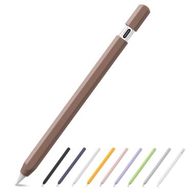 Imagem de SSS·GRGB Estojo de silicone ultrafino para Apple Pencil (USB-C) 2023, acessórios para Apple Pencil, toque duplo, capa para lápis de silicone (Cáqui, 1 pacote)