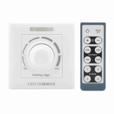 Imagem de Interruptor Dimmer Tiristor Contínuo de LED de 200 W Com Dimmer Remoto e Controle Remoto IR (220 V)