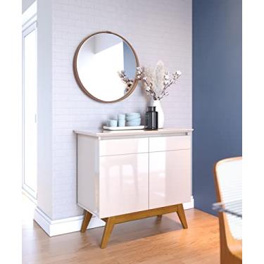 Imagem de Aparador Bancada Decoração Sala de Estar Buffet Balcão Jantar Armário Cantinho do Café Cozinha Retrô Classic 2 Portas (Offwhite)
