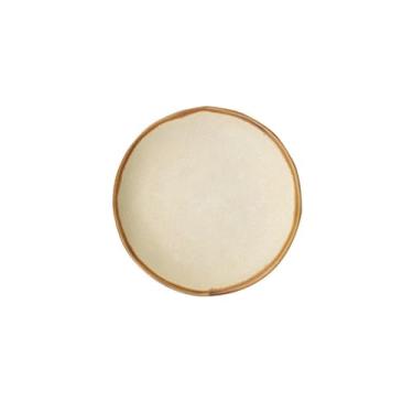 Imagem de Pratos de cerâmica retrô simples e requintados para uso doméstico podem ser pratos redondos de salada de micro-ondas - pratos redondos profundos de 23 cm - flores amarelas.