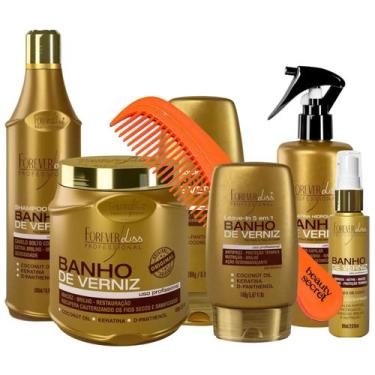 Imagem de Kit Forever Liss Banho de Verniz Completo Pente Beauty Secret