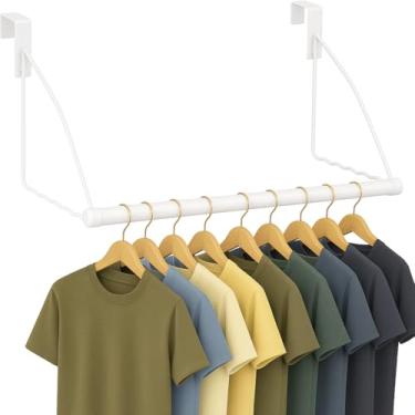 Imagem de HOLDN' STORAGE Cabide sobre a porta - cabides de porta para roupas - economia de espaço projetado para quarto e banheiro - ideal para roupas e toalhas - escorredor de roupas, branco