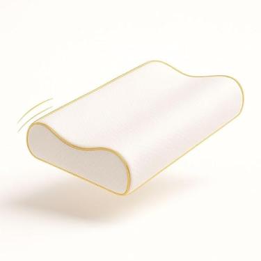 Imagem de Travesseiro Ortopédico Cervical | Espuma Viscoelástica | Antialérgico, Ergonômico e Lavável | Alívio para Pescoço e Coluna | Espuma de Memória