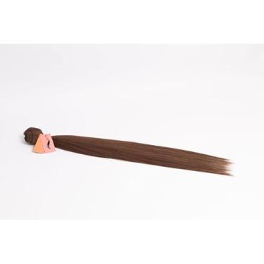 Imagem de Cabelo do Futuro Liso na Tela 65cm - 160g Mega Hair - 8 Cores Disponíveis - Qualidade Premium (Chocolate)