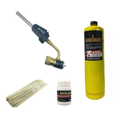 Imagem de Kit Maçarico Portátil Tipi T.A mais Gás Mapp mais 10 Varetas Foscoper 