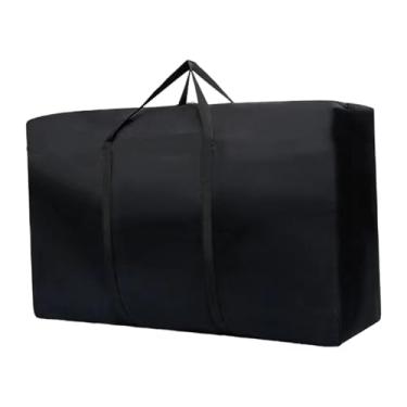 Imagem de SiaBiced Bolsa de Mudança, Bolsa de Bagagem, Bolsa de Armazenamento Multifuncional, Caixa de Armazenamento, Embalagem para Roupas, Viagem, Roupa de Cama Ao Ar, Preto