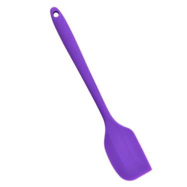 Imagem de Espátula de Silicone, Espátula de Borracha Duradoura de Calor de Alta Temperatura, Utensílio de Cozinha Sem Pau, Alça Ergonômica, para Cozinhar e Assar (Roxo)