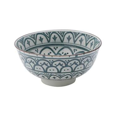 Imagem de Cj 6 Bowls De Porcelana Dubai Verde E Branco 9,5x5cm Lyor Verde E Branco