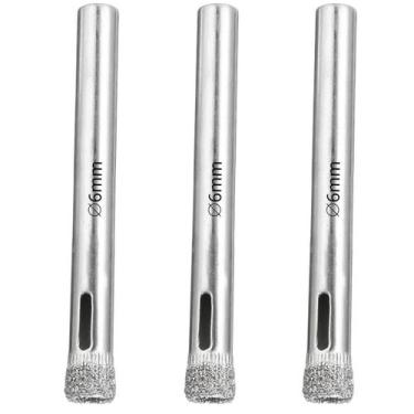 Imagem de Serra Copo Diamantada 6Mm Porcelanato Vidro Mármore 03 Un - Fertak